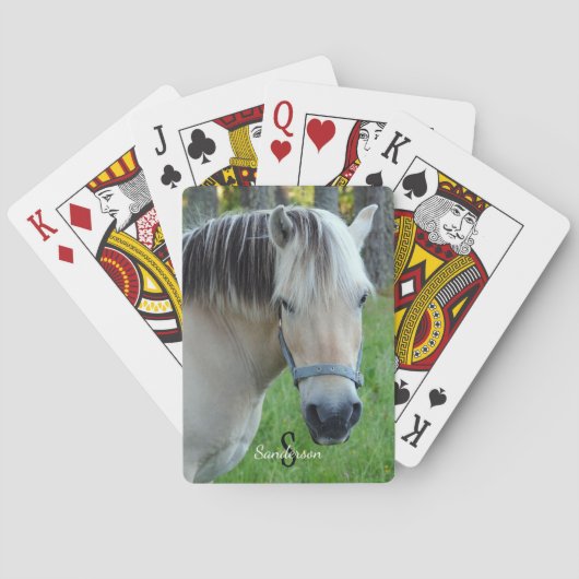 Norwegian Fjord Horse Playing cards トランプ (裏面)