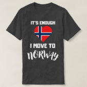 Norwegian Flag Heart Funny Norway Tシャツ (デザイン正面)