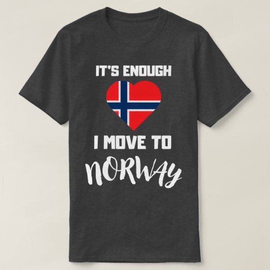 Norwegian Flag Heart Funny Norway Tシャツ (デザイン正面)