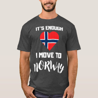 Norwegian Flag Heart Funny Norway Tシャツ