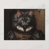 Norwegian Forest black Cat ポストカード (正面)