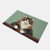 Norwegian Forest Cat Doormat Art ドアマット (アングル)