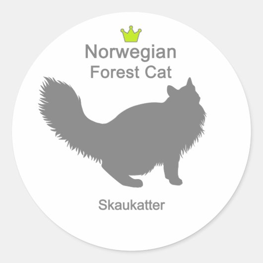 Norwegian Forest Cat g5 ラウンドシール (正面)