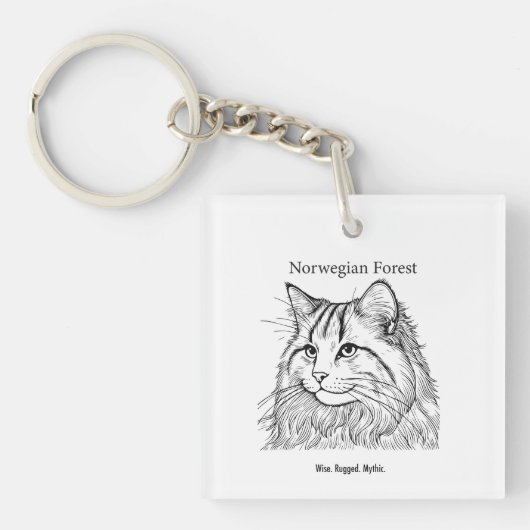 Norwegian Forest Portrait キーホルダー (正面)