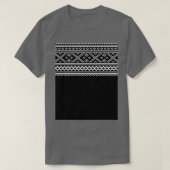 norwegian knitting pattern from setesdal in black  tシャツ (デザイン正面)