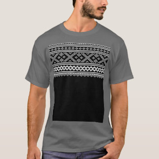 norwegian knitting pattern from setesdal in black  tシャツ