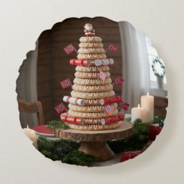 Norwegian Kransekake, Round Pillow ラウンドクッション