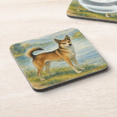 Norwegian Lundehund コースター (左側)