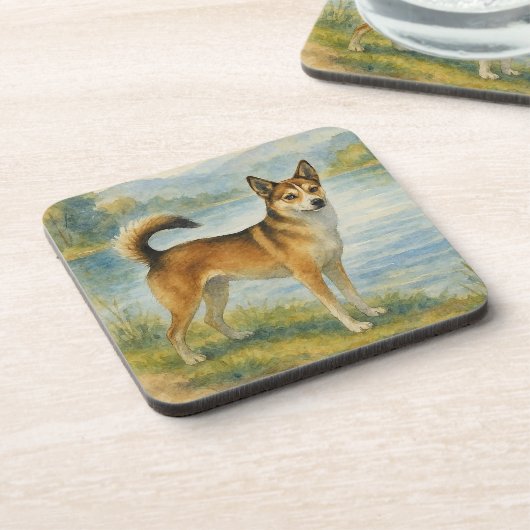 Norwegian Lundehund コースター (左側)