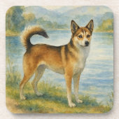 Norwegian Lundehund コースター (正面)