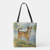 Norwegian Lundehund トートバッグ (裏面)