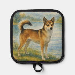 Norwegian Lundehund 鍋敷き
