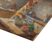 Norwegian Lundehund Cooking in Kitchen カッティングボード (角)