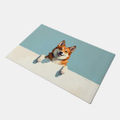 Norwegian Lundehund Doormat Art ドアマット (アングル)