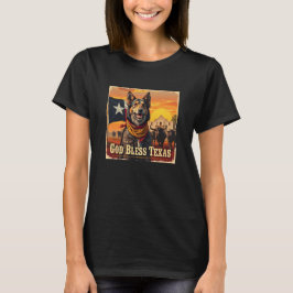 Norwegian Lundehund God Bless Texas Tシャツ