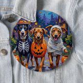 Norwegian Lundehund Trick-or-Treating Halloween 缶バッジ (インサイチュ)