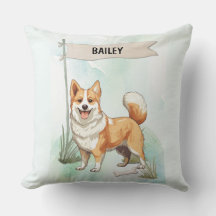 Norwegian Lundehund Watercolor Personalized Dog