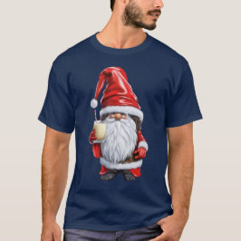 Norwegian Nisse Gnome Gonk Holding A Glass Of Egg  Tシャツ