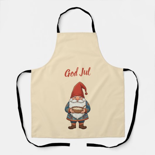 Norwegian Nisse God Jul Christmas Apron エプロン (正面)