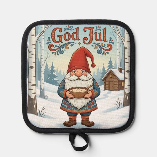 Norwegian Nisse God Jul Christmas Pot Holder 鍋敷き (正面)