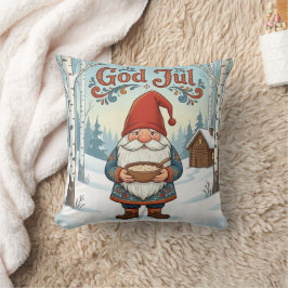 Norwegian Nisse God Jul Christmas Throw Pillow クッション