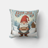 Norwegian Nisse God Jul Christmas Throw Pillow クッション (正面)