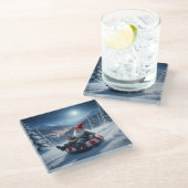 Norwegian Nisse Sledding, Coaster ガラスコースター (アングル)