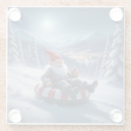 Norwegian Nisse Sledding, Coaster ガラスコースター (裏面)