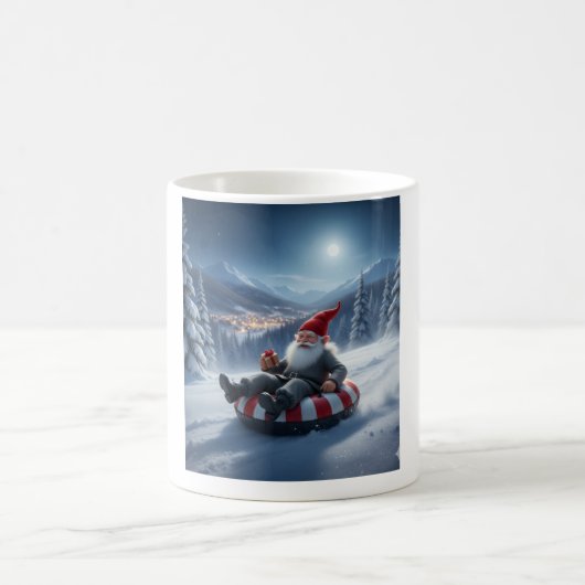 Norwegian Nisse Sledding, Coffee Mug コーヒーマグカップ (中央)