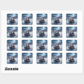 Norwegian Nisse Sledding, Stickers スクエアシール (シート)