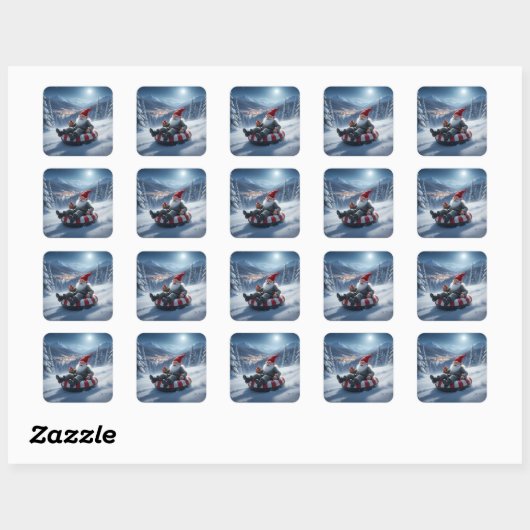 Norwegian Nisse Sledding, Stickers スクエアシール (シート)