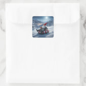 Norwegian Nisse Sledding, Stickers スクエアシール (バッグ)