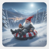 Norwegian Nisse Sledding, Stickers スクエアシール (正面)