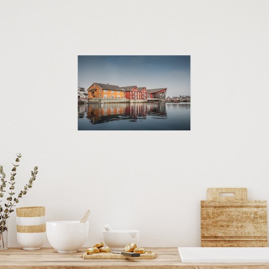 Norwegian Painted Houses ポスター (キッチン)