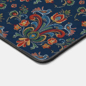 Norwegian Rosemaling Floral Art Desk Mat デスクマット (コーナー)