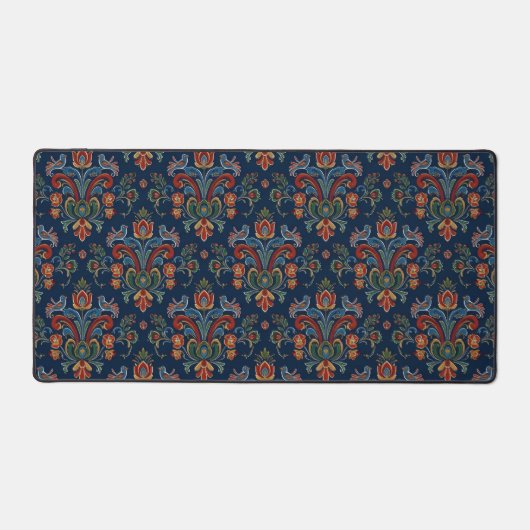 Norwegian Rosemaling Floral Art Desk Mat デスクマット (正面)