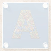 Norwegian Rosemaling Norway Initial Coaster ガラスコースター (裏面)