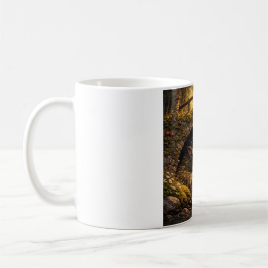 Norwegian Troll Hiding Under Bridge, Coffee Mug コーヒーマグカップ (左)