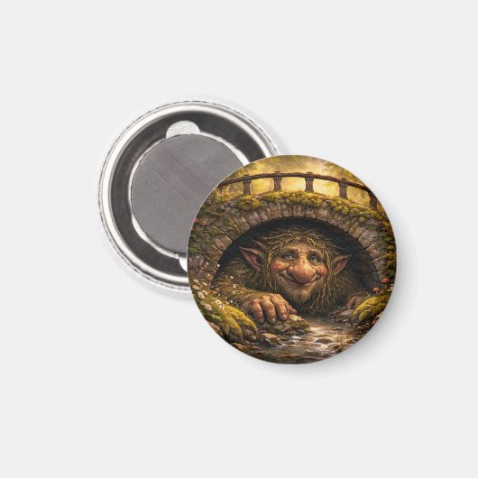 Norwegian Troll Hiding Under Bridge, Magnet マグネット (正面/裏面)