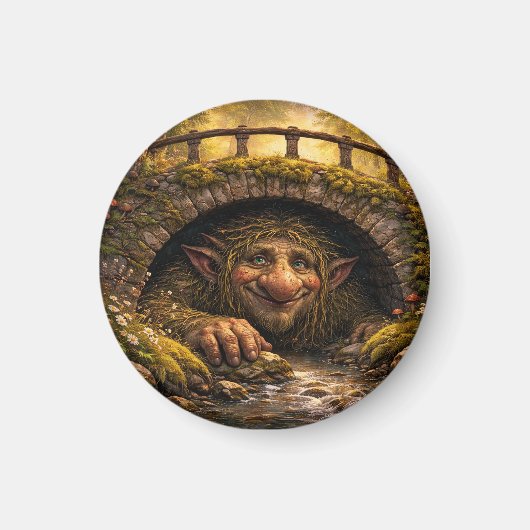 Norwegian Troll Hiding Under Bridge, Magnet マグネット (正面)