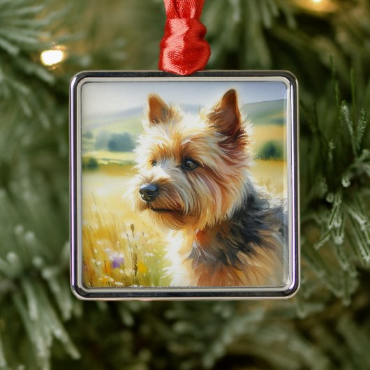 Norwich Terrier メタルオーナメント (ツリー)