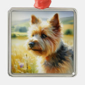 Norwich Terrier メタルオーナメント (正面)