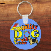 Norwich_Terrier_Agility キーホルダー (正面)