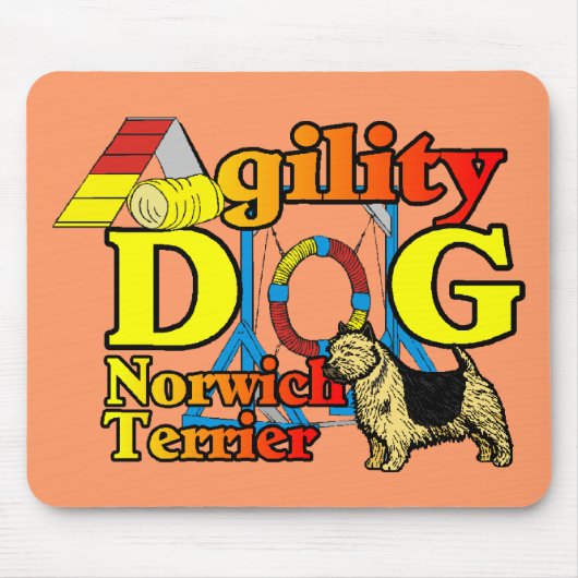 Norwich_Terrier_Agility マウスパッド (正面)