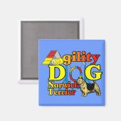 Norwich_Terrier_Agility マグネット (正面/裏面)