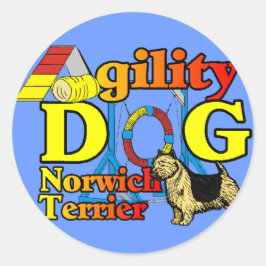Norwich_Terrier_Agility ラウンドシール