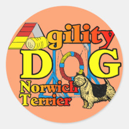 Norwich_Terrier_Agility ラウンドシール