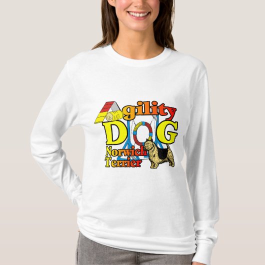 Norwich_Terrier_Agility Tシャツ (正面)