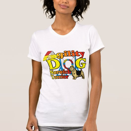 Norwich_Terrier_Agility Tシャツ (正面)