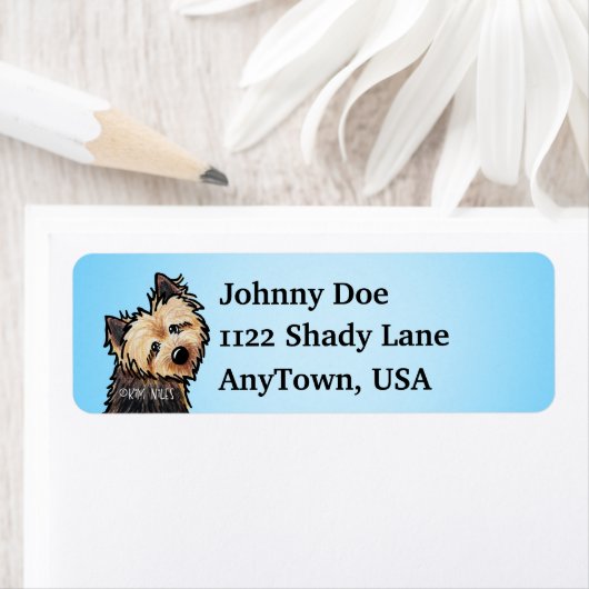 Norwich Terrier KiniArtラベル ラベル (インサイチュ)